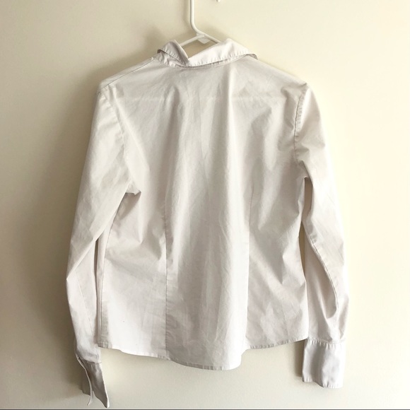 90s Vintage White Button Down Blouse - Picture 4 of 6